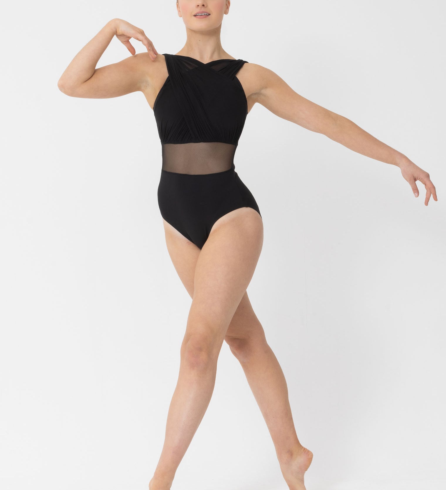 Margot Leotard high neck mesh dance costume