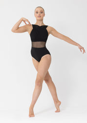 Margot Leotard high neck mesh dance costume