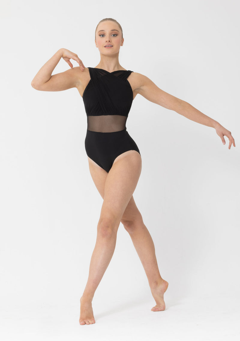 Margot Leotard high neck mesh dance costume