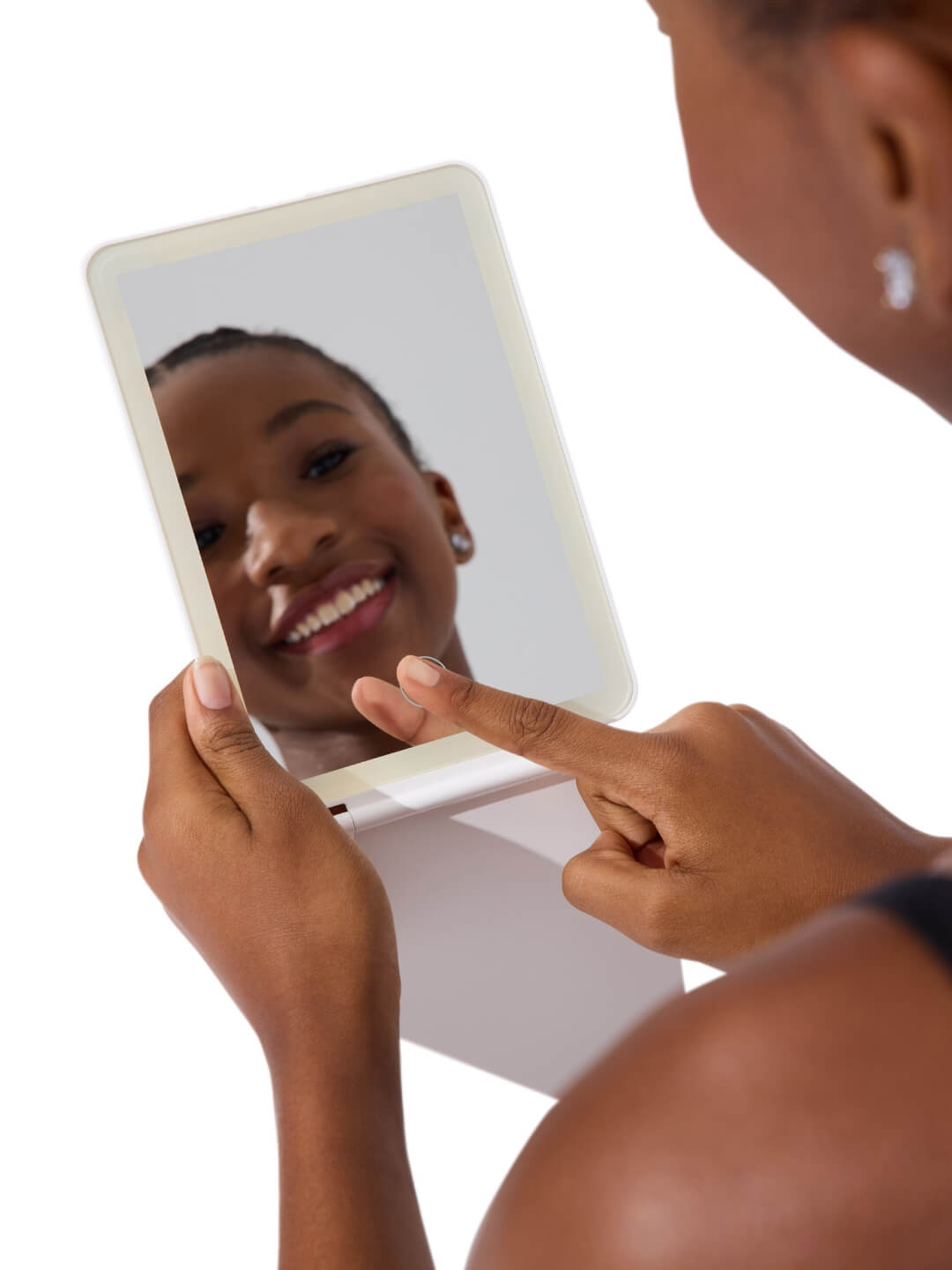 Glow & Go Travel LED Mirror - White