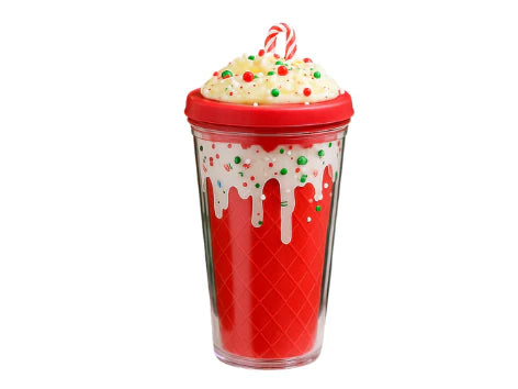 Christmas Sundae Tumbler - candy cane drink cup