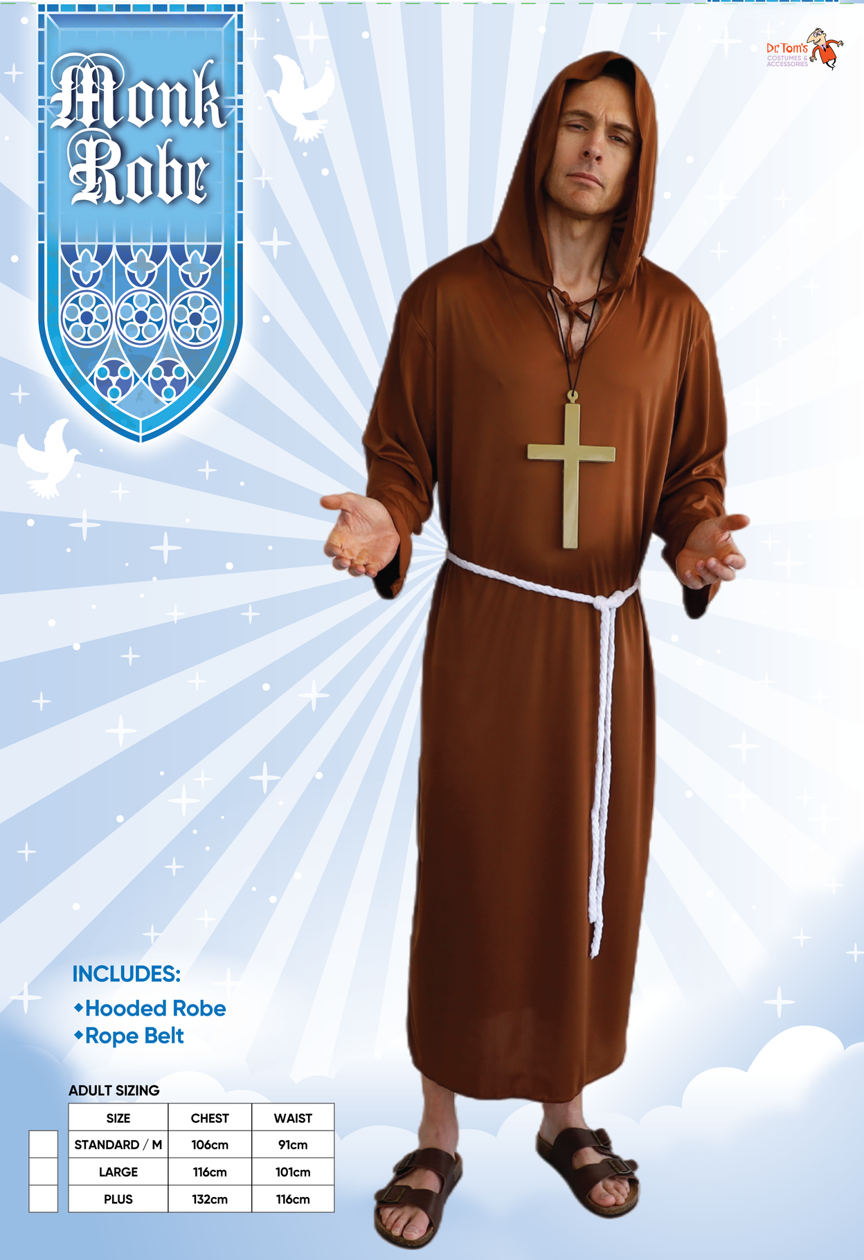 Monk Robe - Adult Costume
