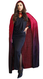 Adult Red Faded Cape