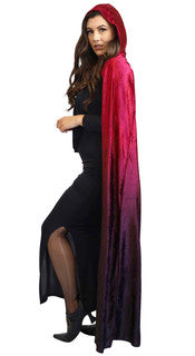 Adult Red Faded Cape