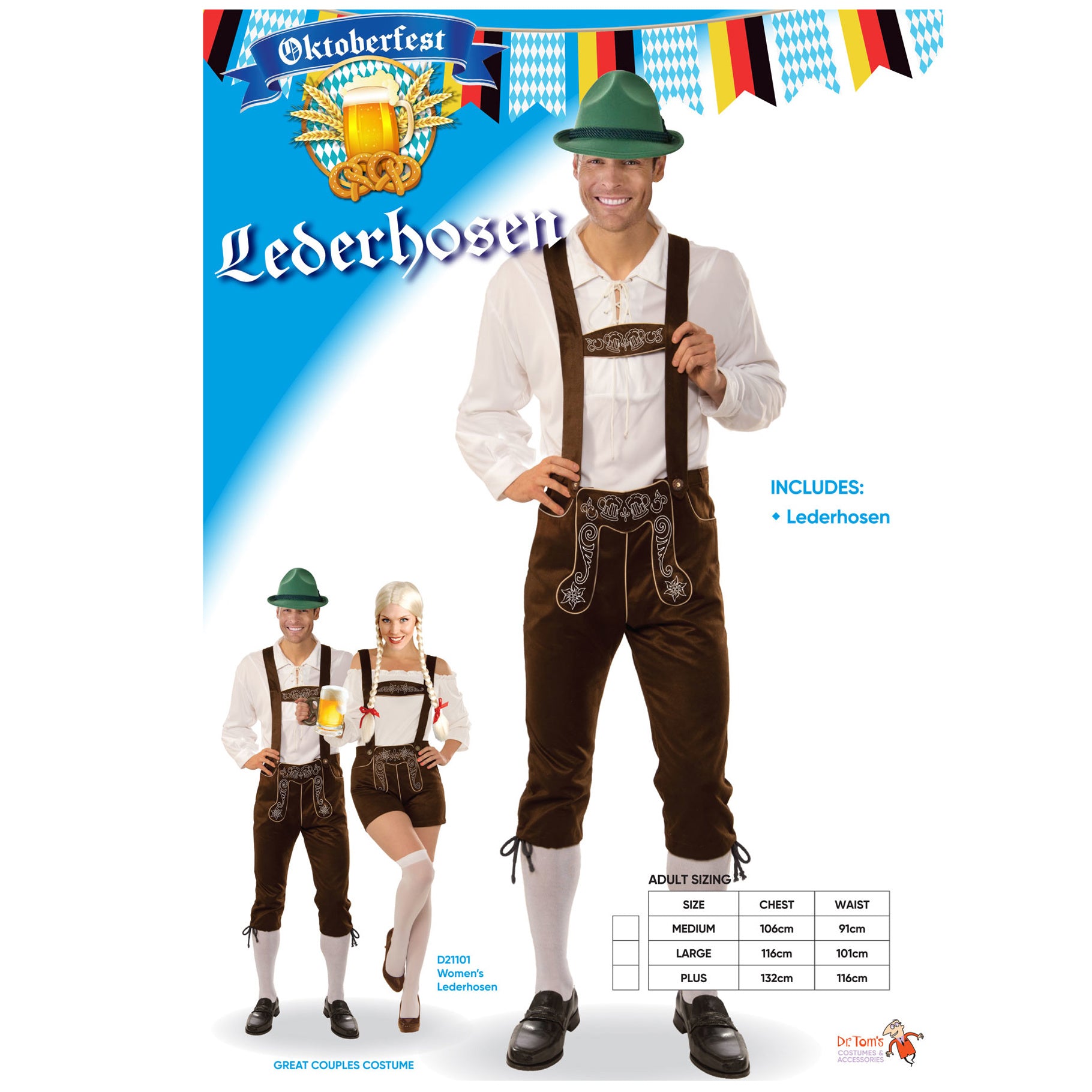 Men's Lederhosen Costume