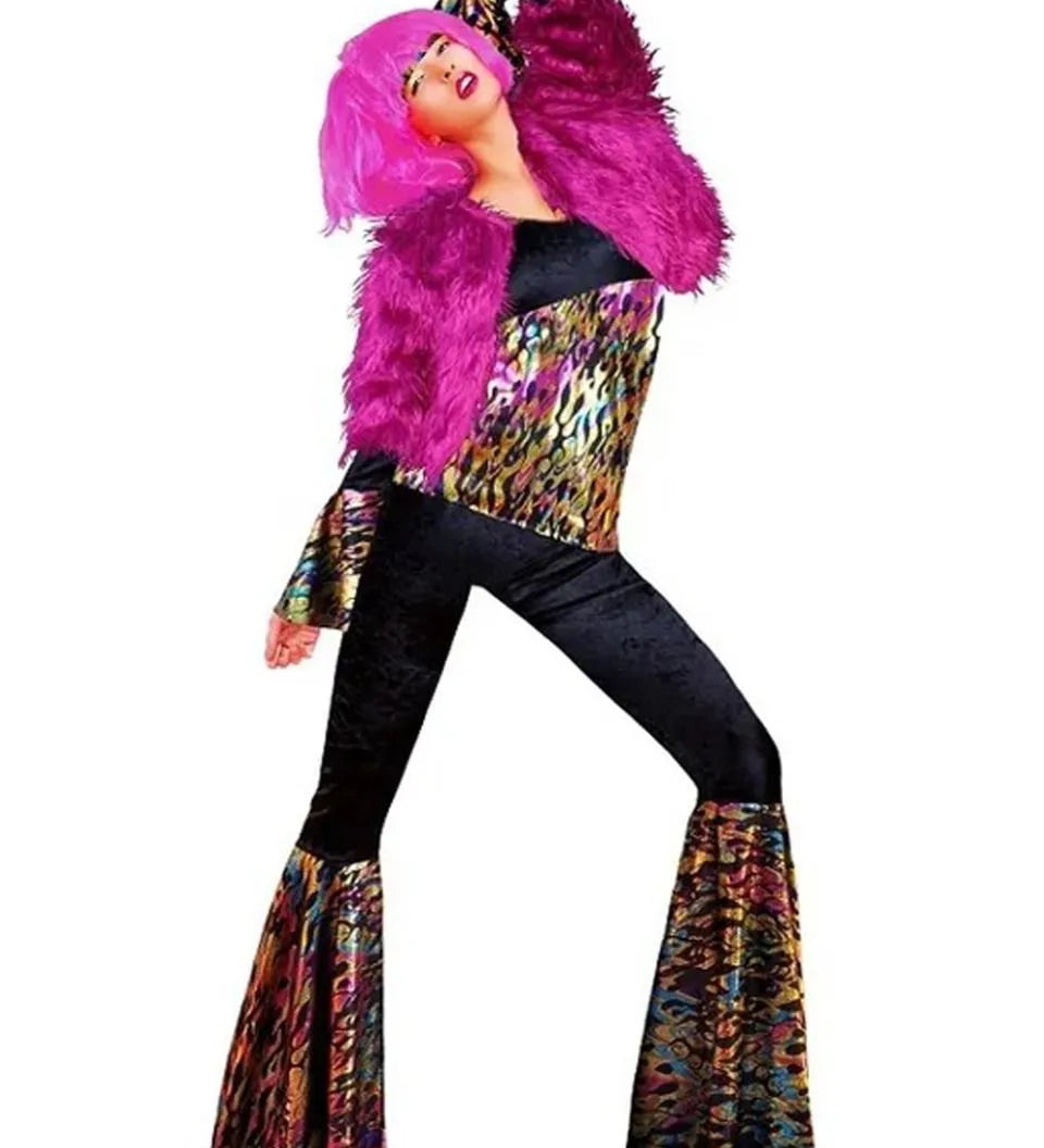 Disco Diva Costume women flares
rainbow