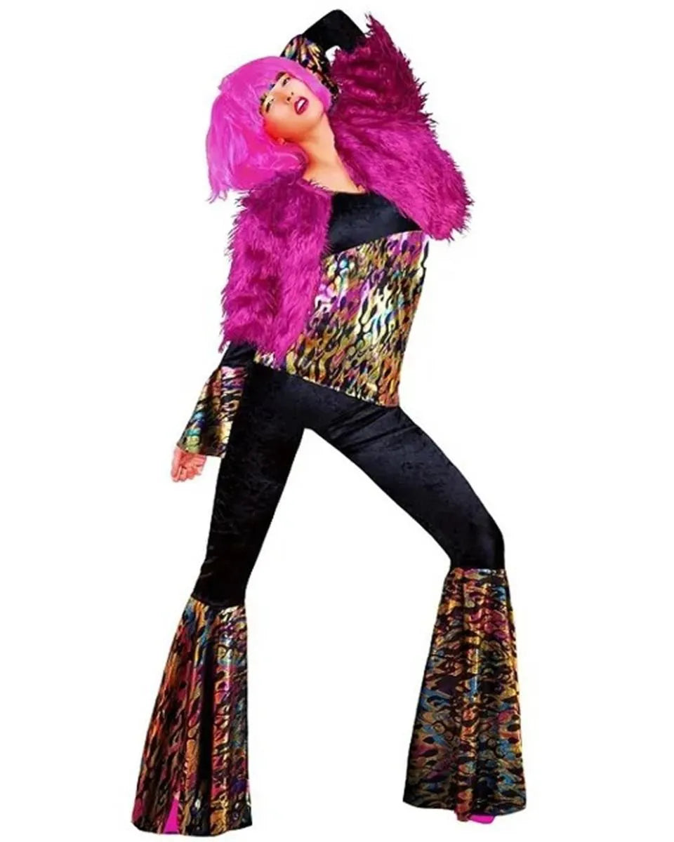 Disco Diva Costume women flares
rainbow