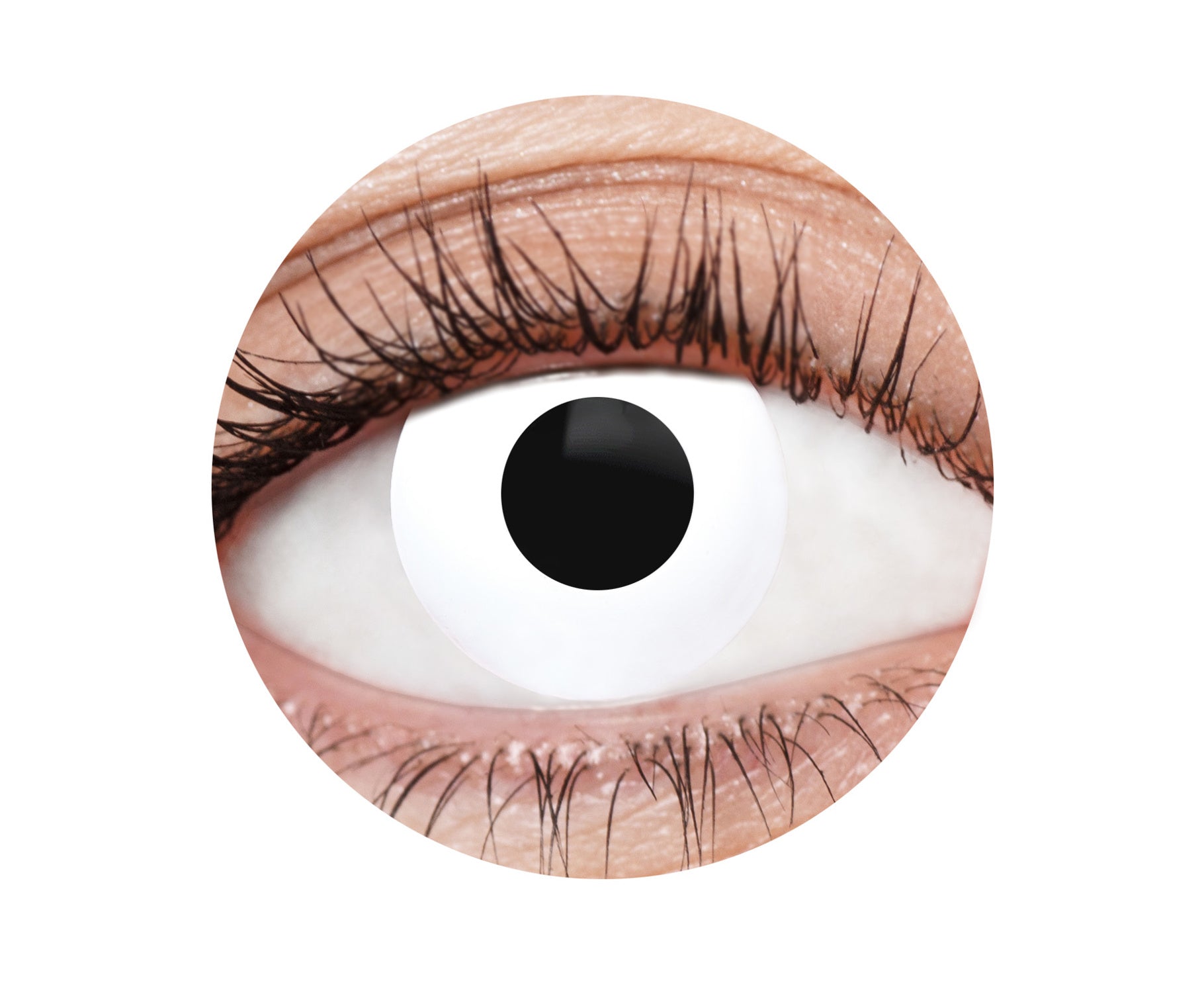 eye fx contact lenses white deranged horror halloween