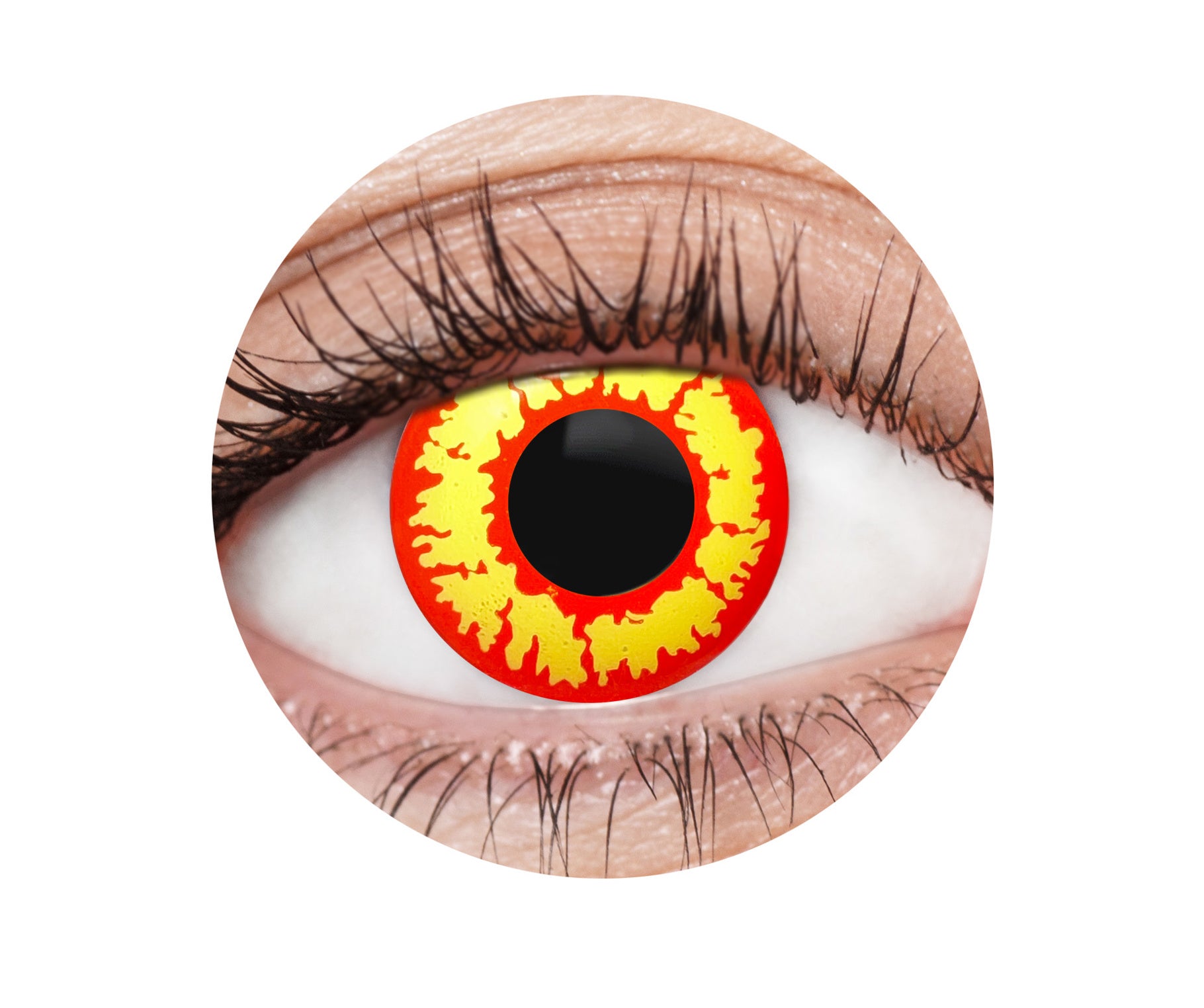 werewolf EFX018 yellow red contact lenses 
