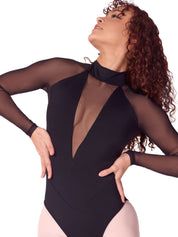 Long Sleeve Mesh Leotard