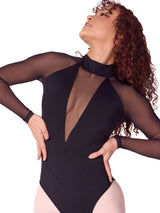 Long Sleeve Mesh Leotard
