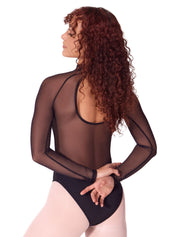 Long Sleeve Mesh Leotard