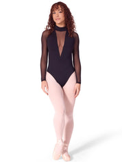 Soft Elegance Long Sleeve Mesh Leotard