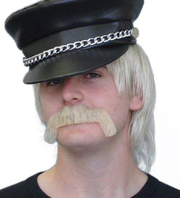 mardi gras biker blond moustache 1970s 