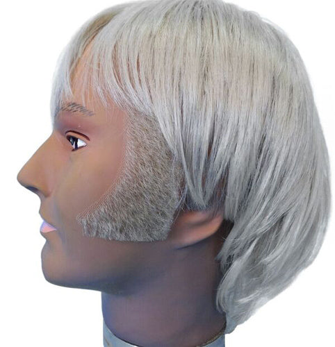 Sideburns Thick Curved period vintage Abraham lincoln Rhett Butler colonial victorian edwardian 1800s bridgerton professional human facial hair lace-backed application