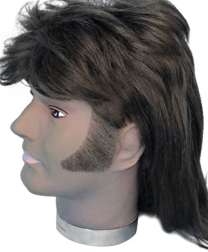 Sideburns Thick Curved period vintage Abraham lincoln Rhett Butler colonial victorian edwardian 1800s bridgerton professional human facial hair lace-backed application