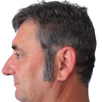 Sideburns Straight facial hair mens 60s vintage professional 