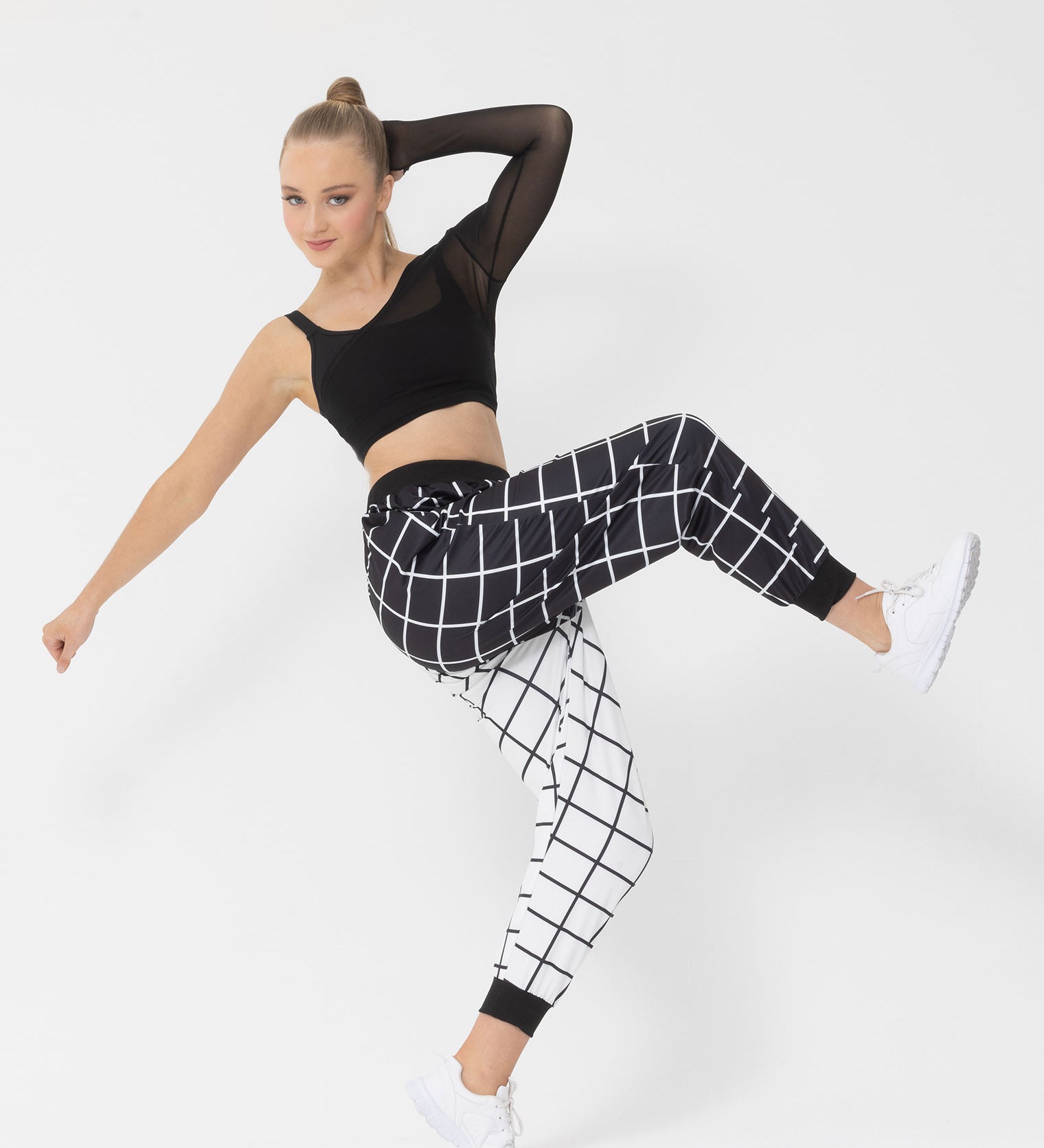 Eden Single Sleeve Mesh Crop Top studio 7 dancewear costume