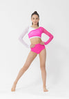 Eden Single Sleeve Mesh Crop Top studio 7 dancewear costume