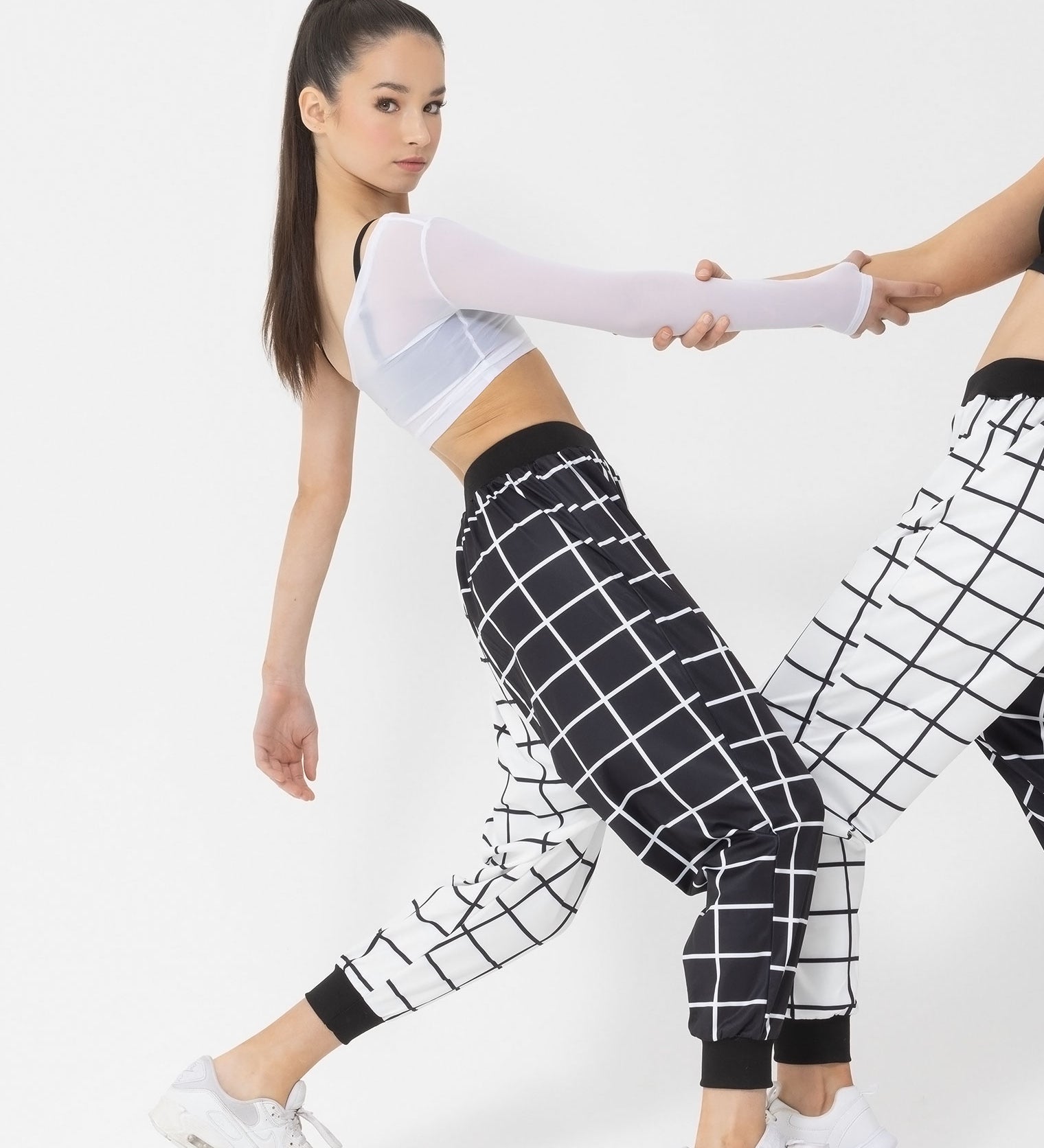 Eden Single Sleeve Mesh Crop Top studio 7 dancewear costume