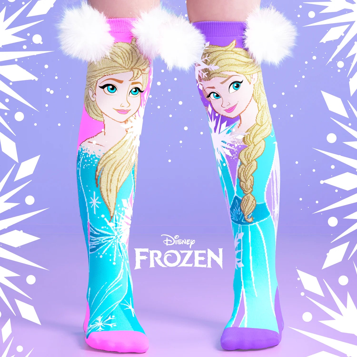 Disney Frozen Elsa character sock design