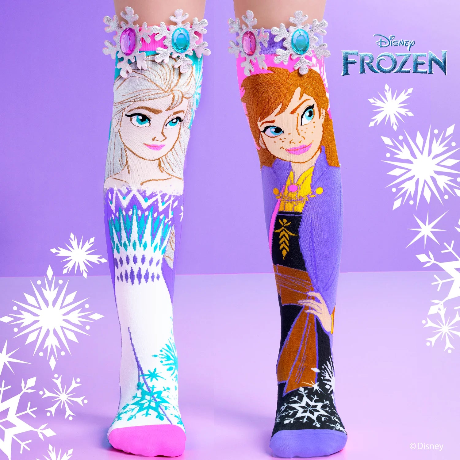 Disney Frozen Elsa and Anna knee high socks by MADMIA