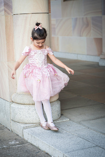 Dusty Rose Holiday Ballerina Dress