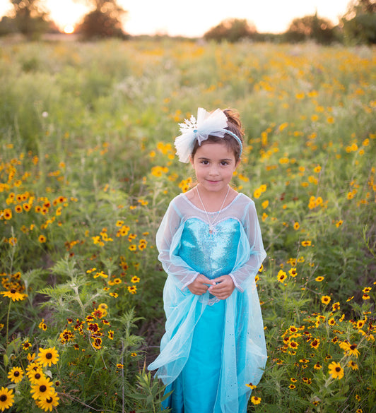Frozen Elsa Ice Queen Dress with Cape 