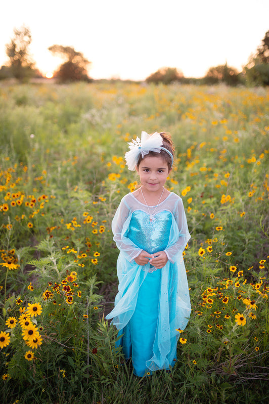 Frozen Elsa Ice Queen Dress with Cape 