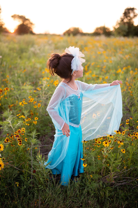 Frozen Elsa Ice Queen Dress with Cape 