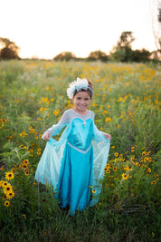 Frozen Elsa Ice Queen Dress with Cape 