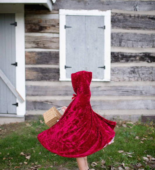 Little Red Riding Hood Velour Cape Child