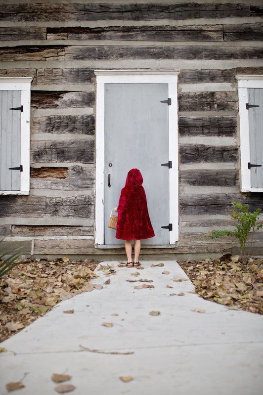 Little Red Riding Hood Velour Cape