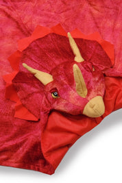 Red Triceratops Hooded Cape