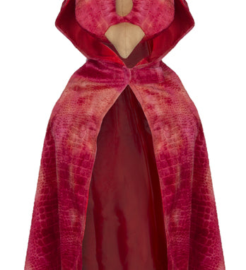 Red Triceratops Hooded Cape