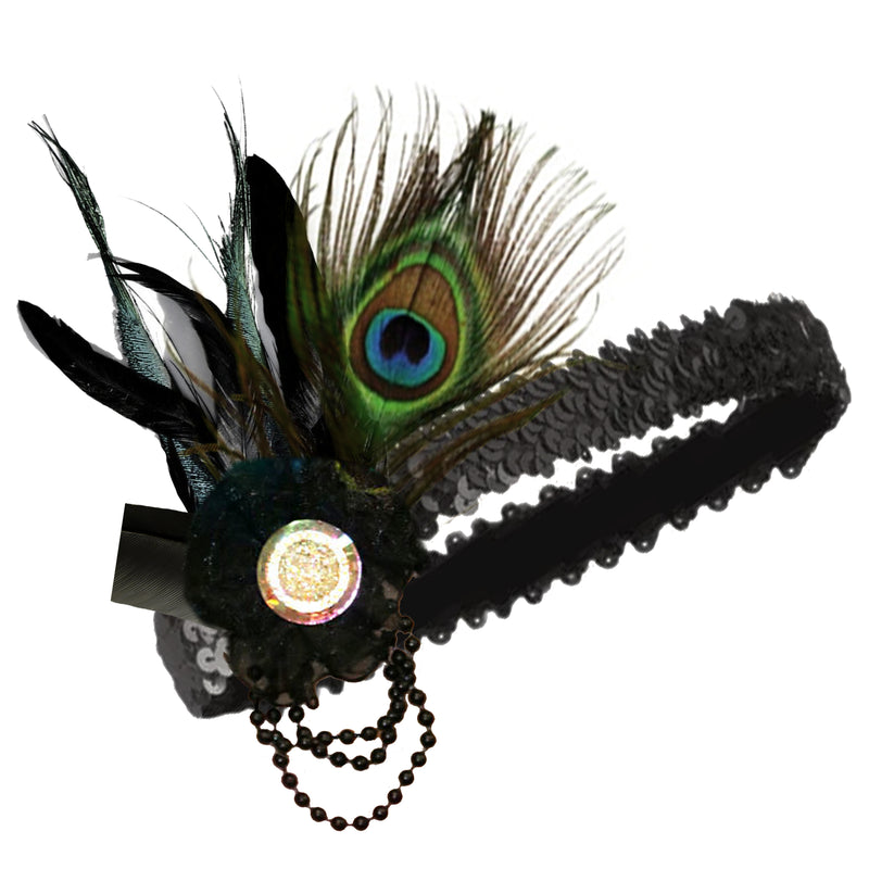 1920s flapper headband roaring 20s gatsby gangster