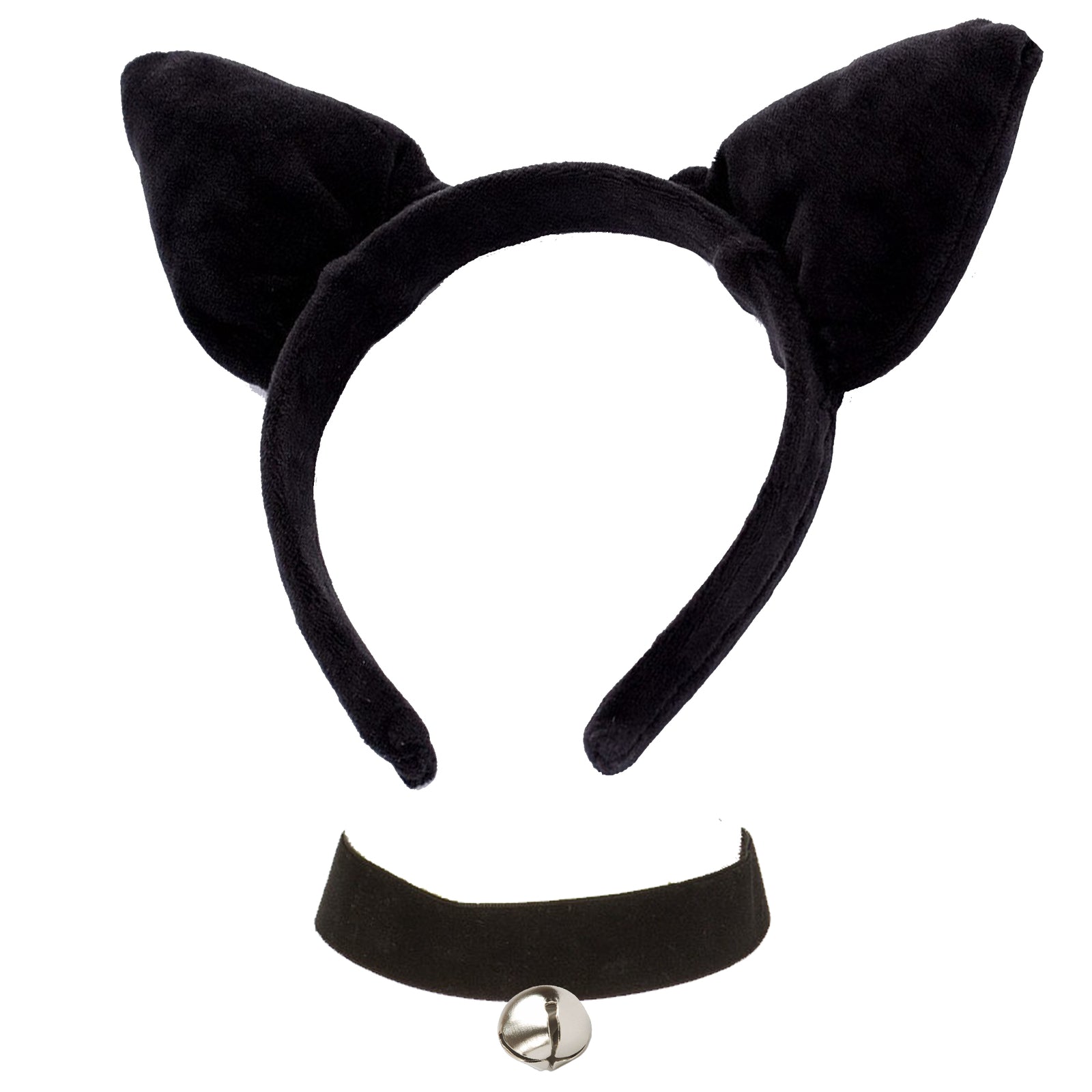 black cat headband and collar with bell