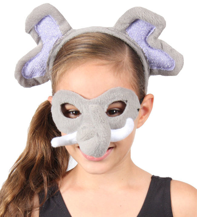 elephant mask headband dress up safari jungle children kids 