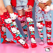 Hello Kitty knee high socks by MADMIA with 3D plush character head and red bow design