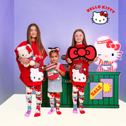 Hello Kitty knee high socks by MADMIA with 3D plush character head and red bow design