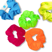 1980s neon hair scrunchie costume