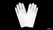 Santa Christmas white gloves short