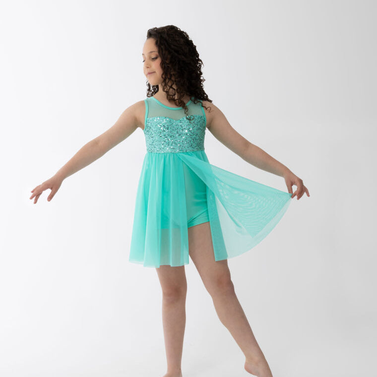 sequin lyrical dress girl dance costume