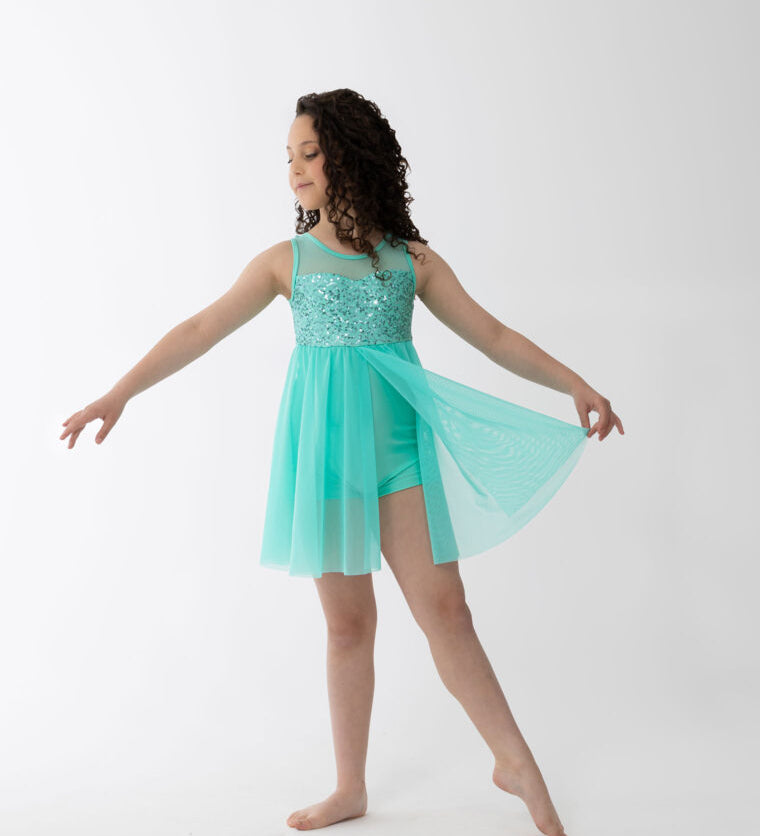 sequin lyrical dress girl dance costume