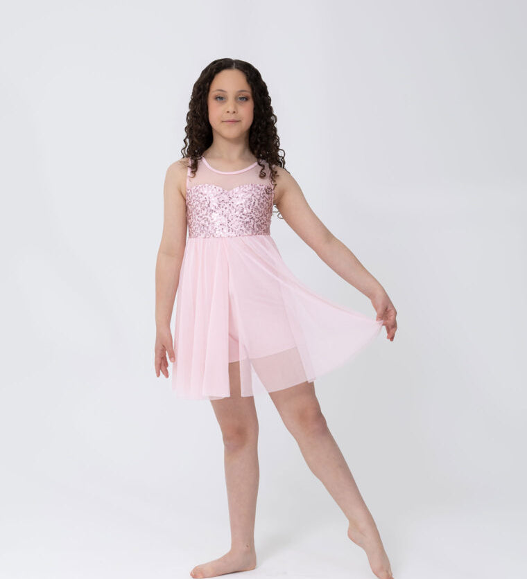sequin lyrical dress girl dance costume