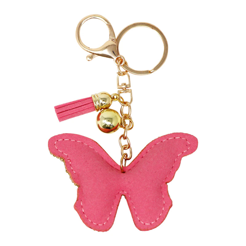 glitter Butterfly Bag Charm