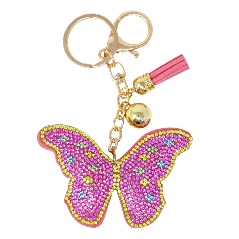 glitter Butterfly Bag Charm