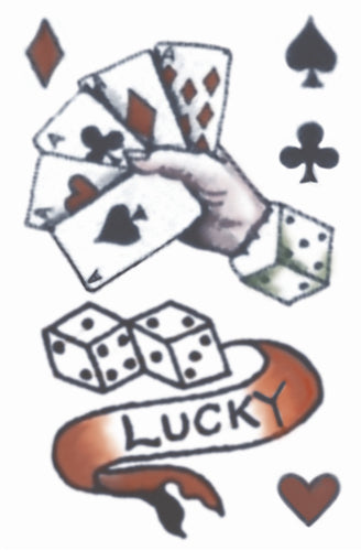 lucky dice tattoo vintage temporary tattoos