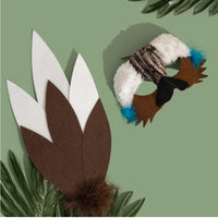 kookaburra sits in the old gum tree mask & tail set australian animals 