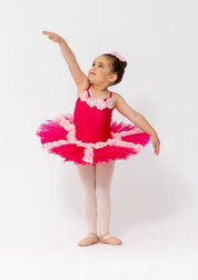 fuchsia pink petal tutu child costume ballet